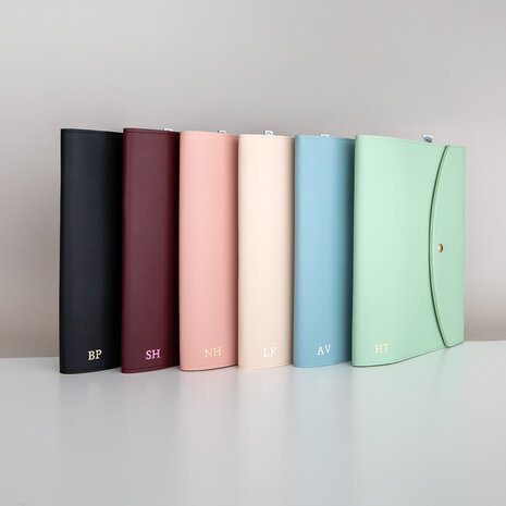 Plum organiser voor een planner - organisatiemap paars diepdruk luxeuitvoering 