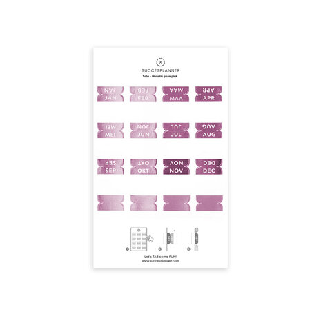metallic plum pink maandtabs