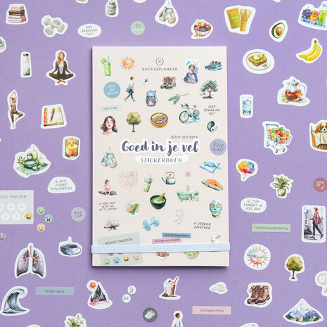 Goed in je vel stickerboek en elastiek