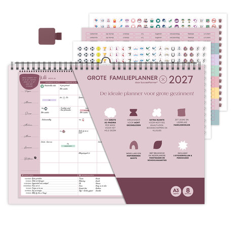            PRE-ORDER | Grote FamiliePlanner 2027 voor 8 personen (A3-formaat)