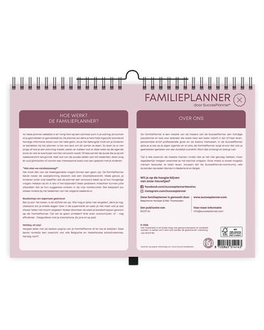 Achterzijde FamiliePlanner 2027