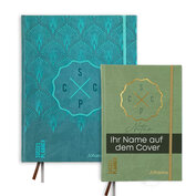 Succeplanner apfelblaumeergrün 2024 & Notizbuch Zen-Grün mit Personalisierung