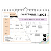 Succesplanner FamiliePlanner 2025 - muurkalender voor 5 personen - voor het hele gezin - leuke quotes - maaltijdplanner