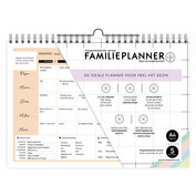 FamiliePlanner ongedateerd (zonder datums) - muurkalender voor 5 personen - voor het hele gezin - leuke quotes - maaltijdplanner